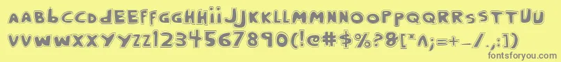 Crappityp Font – Gray Fonts on Yellow Background