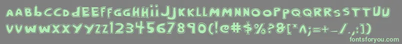 Crappityp Font – Green Fonts on Gray Background
