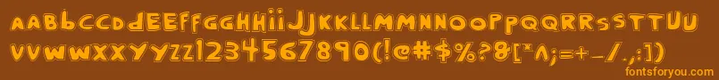 Crappityp Font – Orange Fonts on Brown Background