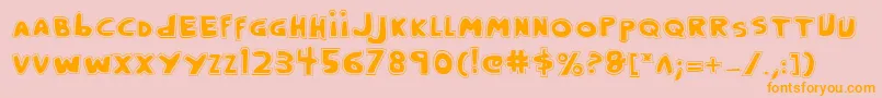 Crappityp Font – Orange Fonts on Pink Background