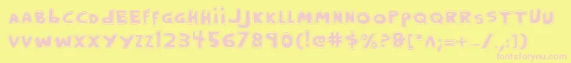 Crappityp Font – Pink Fonts on Yellow Background