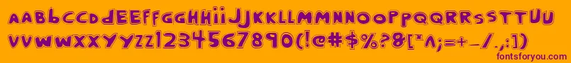 Crappityp Font – Purple Fonts on Orange Background