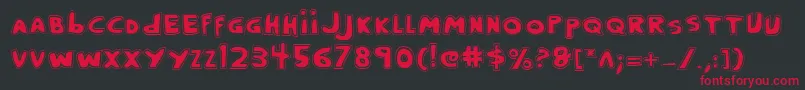 Crappityp Font – Red Fonts on Black Background
