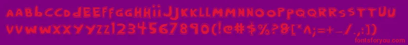More about Crappityp Font Crappityp Font – Red Fonts on Purple Background