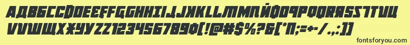 Octoberguardital Font – Black Fonts on Yellow Background