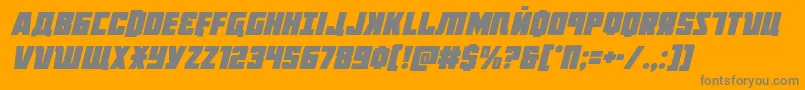 Octoberguardital Font – Gray Fonts on Orange Background