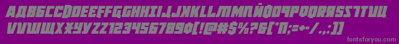 Octoberguardital-Schriftart – Graue Schriften auf violettem Hintergrund