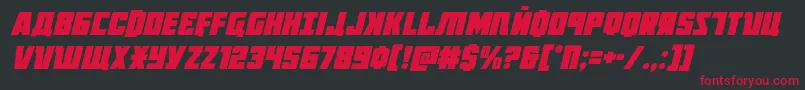 Octoberguardital Font – Red Fonts on Black Background