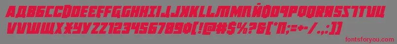 Octoberguardital Font – Red Fonts on Gray Background