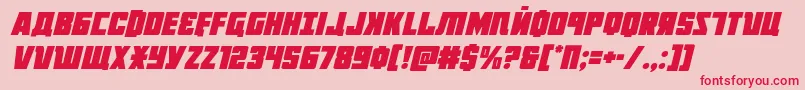 Octoberguardital-Schriftart – Rote Schriften auf rosa Hintergrund