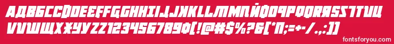 Octoberguardital Font – White Fonts on Red Background