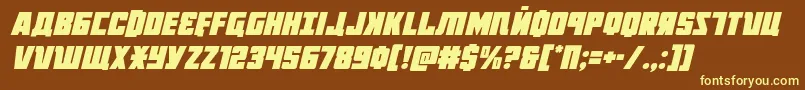 Octoberguardital Font – Yellow Fonts on Brown Background