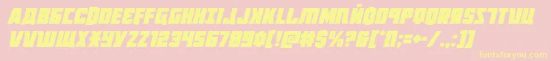 Octoberguardital Font – Yellow Fonts on Pink Background