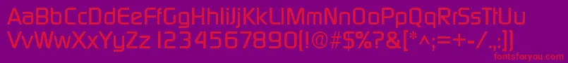 DigitalRegular Font – Red Fonts on Purple Background