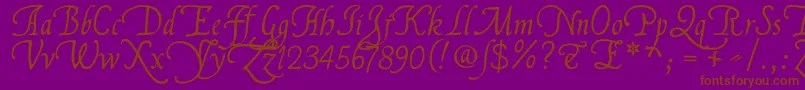 FranciscolucasLlana Font – Brown Fonts on Purple Background