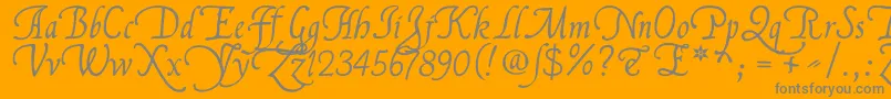 FranciscolucasLlana-Schriftart – Graue Schriften auf orangefarbenem Hintergrund