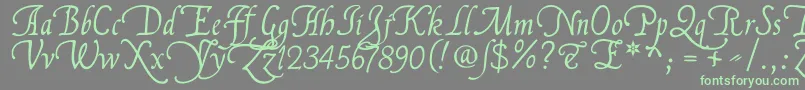 FranciscolucasLlana Font – Green Fonts on Gray Background