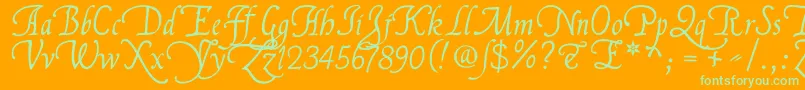 FranciscolucasLlana Font – Green Fonts on Orange Background