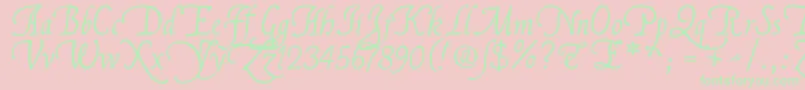 FranciscolucasLlana Font – Green Fonts on Pink Background