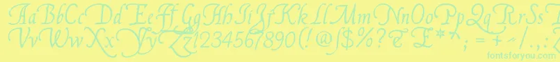 FranciscolucasLlana Font – Green Fonts on Yellow Background