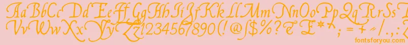 FranciscolucasLlana-Schriftart – Orangefarbene Schriften auf rosa Hintergrund