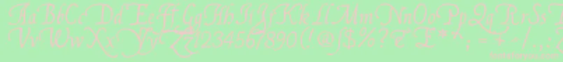 FranciscolucasLlana Font – Pink Fonts on Green Background