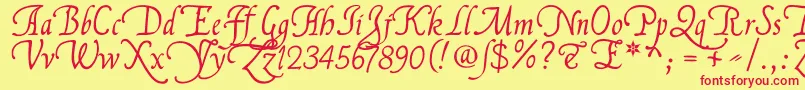 FranciscolucasLlana Font – Red Fonts on Yellow Background