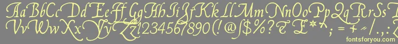 FranciscolucasLlana Font – Yellow Fonts on Gray Background