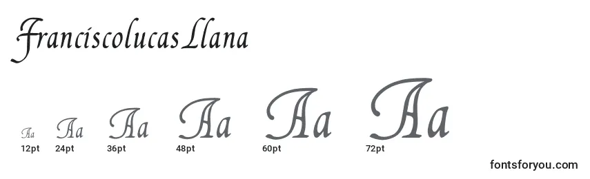 Размеры шрифта FranciscolucasLlana