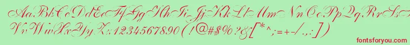 Distemper Font – Red Fonts on Green Background