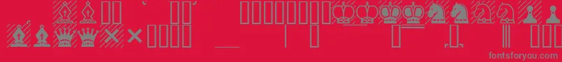 Шрифт Chess7 – серые шрифты на красном фоне
