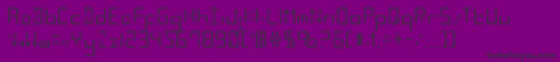 Ledsledstraight-Schriftart – Schwarze Schriften auf violettem Hintergrund