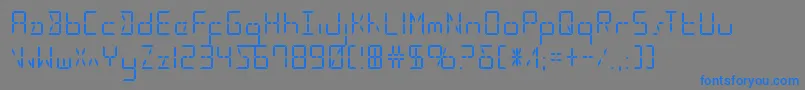 Ledsledstraight Font – Blue Fonts on Gray Background