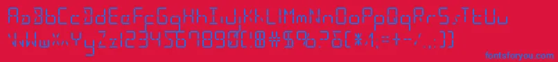 Ledsledstraight Font – Blue Fonts on Red Background
