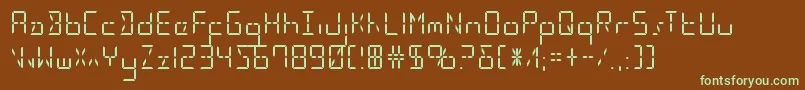 Шрифт Ledsledstraight – зелёные шрифты на коричневом фоне