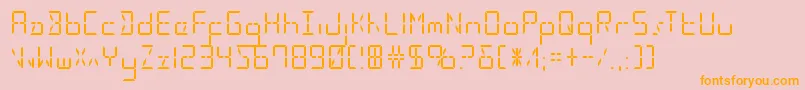 Ledsledstraight Font – Orange Fonts on Pink Background