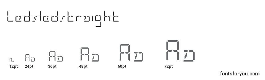 Größen der Schriftart Ledsledstraight