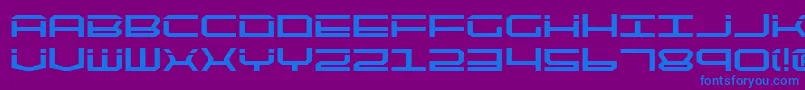 Qtech2b Font – Blue Fonts on Purple Background