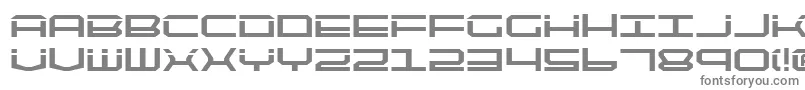 フォントQtech2b – 白い背景に灰色の文字