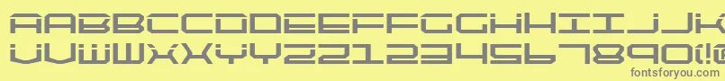 Police Qtech2b – polices grises sur fond jaune