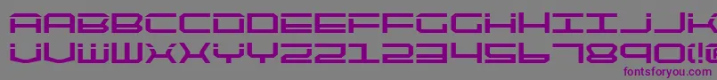 Qtech2b-Schriftart – Violette Schriften auf grauem Hintergrund