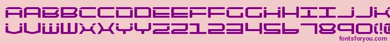 Qtech2b Font – Purple Fonts on Pink Background