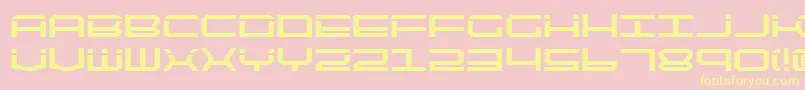 Czcionka Qtech2b – żółte czcionki na różowym tle