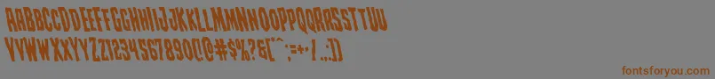 Шрифт Creepycrawlersleft – коричневые шрифты на сером фоне