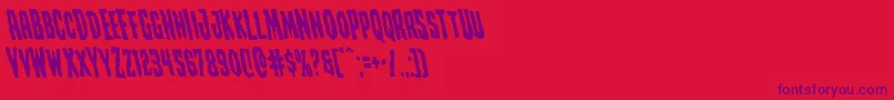 Creepycrawlersleft Font – Purple Fonts on Red Background
