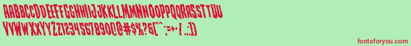 Creepycrawlersleft Font – Red Fonts on Green Background