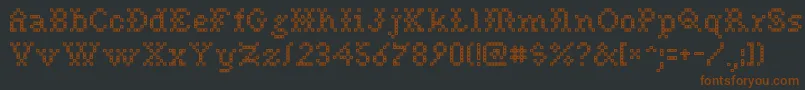 More about Needlepoint Font Needlepoint Font – Brown Fonts on Black Background