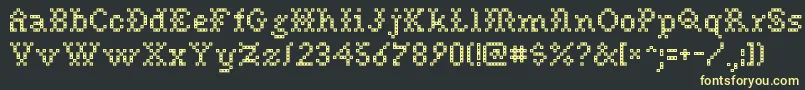 Police Needlepoint – polices jaunes sur fond noir