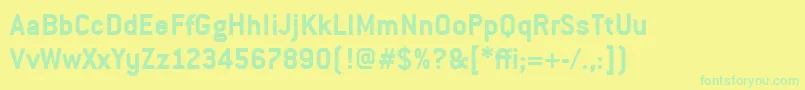 Шрифт ConduitItcBold – зелёные шрифты на жёлтом фоне
