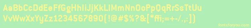 ConduitItcBold Font – Yellow Fonts on Green Background